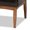 Baxton Studio Sanford Mid-Century Dark Brown Faux Leather and Walnut Brown Wood 2-PC Dining Nook Banquette Set 184-11343-Zoro - alternate 3